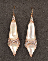 Alexis Bittar Womens Clear Quartz Crystal Rhinestone Drop Earrings - $154.44