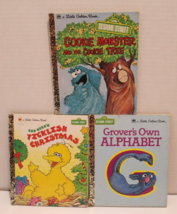 Little Golden Books Sesame Street Cookie Monster Big Bird Grover Vtg Lot Of 3  - £11.45 GBP