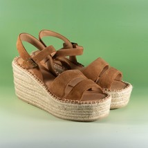 Soludos Womens Como Jute Woven Espadrille Platform Wedges Walnut Brown S... - $800.65 MXN