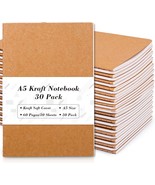 30 Pack Kraft Notebooks, A5 Feela 60 Lined Pages Notebooks And, 8.3 X 5.... - £37.70 GBP