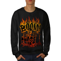 Wellcoda Skeleton Drummer Mens Sweatshirt, Playing Casual Pullover Jumper - £23.74 GBP+