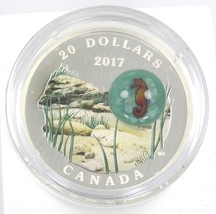 1 oz Silver Coin 2017 Canada $20 Murrini Glass Proof Under the Sea - Seahorse - £125.05 GBP