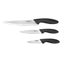Forged in Fire Stainless Steel Knives 3 Piece Chef and Paring Kitchen Knife Set - £30.85 GBP