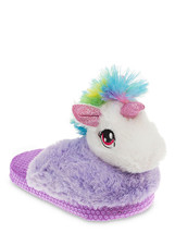 Wonder Nation Unicorn Slippers Rainbow Purple Girls Size 11-12 - £19.58 GBP