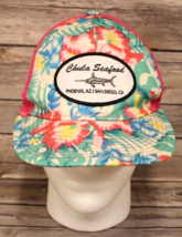 CHULA SEAFOOD SNAPBACK HAT CAP PINK FLORAL MESH TRUCKER FLAT BILL ADJUST... - £8.09 GBP