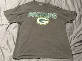 Green Bay Packers NFL Team Apparel Gray Graphic T-Shirt XL - $13.59 CAD
