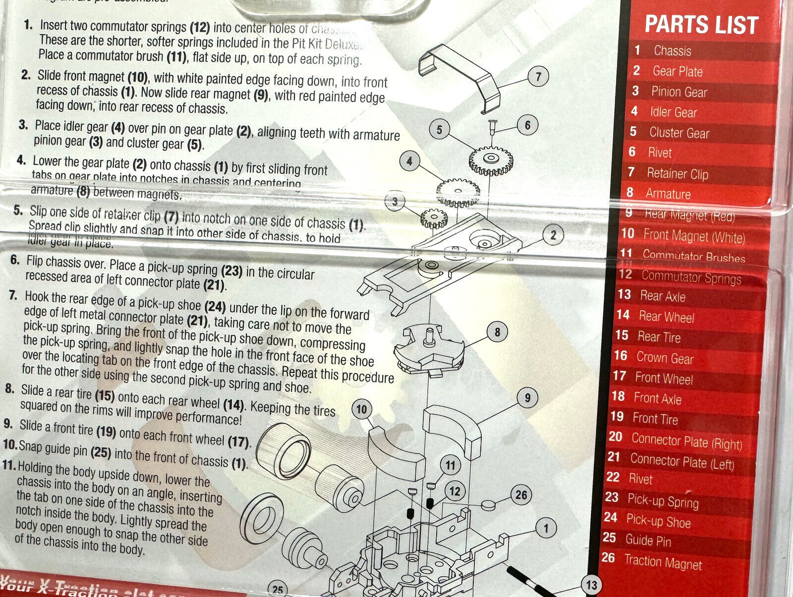 2022 AutoWorld AFX XTraction HO 2005 FORD GT 5 Slot Car Deluxe Pit Kit