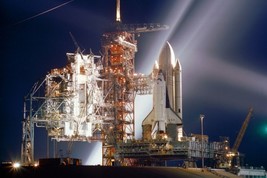 SPACE SHUTTLE COLUMBIA (STS-1) NIGHT LAUNCH PAD 1981 4X6 NASA PHOTO REPRINT - $7.97