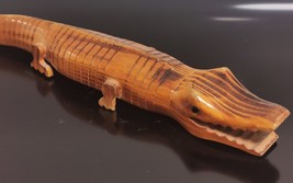 Vintage Handmade Bendable Segmented Toy Wooden Flexible Crocodile Alliga... - £21.94 GBP