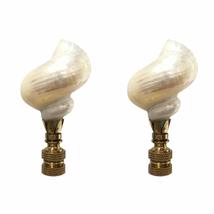 Royal Designs Natural Seashell 3&quot; Lamp Finial for Lamp Shade, White Shel... - $25.69