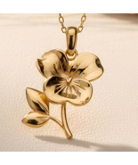 Violet Flower Necklace | 925 Sterling Silver Women | Botanical Nature Je... - $44.25