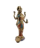 LAKSHMI STATUE 10&quot; Standing Hindu Wealth Goddess Laxmi Resin Icon Idol - $35.95