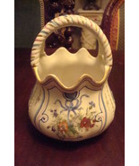 Beautiful bisque handled basket , JAPANESE Import REPRO Meissen &amp; Dresde... - $60.93 CAD