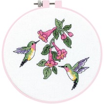 Learn-A-Craft Counted Cross Stitch Kit 6 Round-Hummingbird Duo 14 Ct. ,3 Pk - $62.49