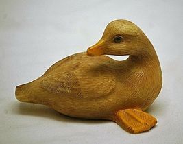 Mallard Baby Duck Signed Under Beak Man Cave Shelf Figurine Decor B - $24.74