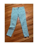 Adorable Green/lavender tiny floral J. Crew 5 pocket stretch Toothpick J... - $31.68 CAD