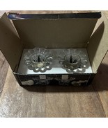 Forever Crystal Candle Holders Clear Round Faceted #315160 Set of 2 - €12,35 EUR