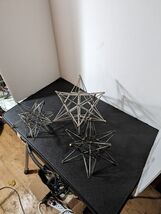 metal geometric stars set of 3 - $64.35