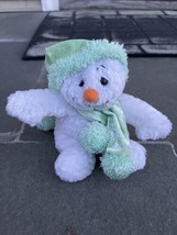 Commonwealth Plush Stuffed Snowman Sparkle Tinsel Soft Colors Christmas ... - $19.79