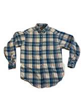 Vintage Eddie Bauer Womens Plaid Flannel Long Sleeve Button Up Shirt Blu... - £5.87 GBP