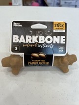 Pet Qwerks Nylone Stick Barkbone Durable Dog Chew Small Peanut Butter Flavor - £7.75 GBP