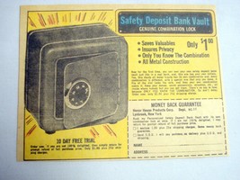 1968 Ad Safety Deposit Bank Vault Honor House Products Corp., Lynbrook, ... - £6.40 GBP