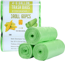 Small Trash Bags Biodegradable Compost Trash Bags Recycling Eco-Friendly... - £8.25 GBP