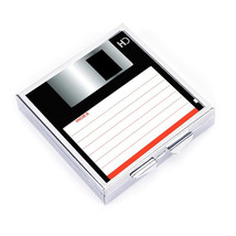 PILL BOX 4 Grid square vintage computer floppy disk Stash Metal Case Holder - £12.69 GBP