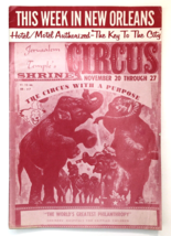 This Week in New Orleans Booklet 11/12/1966 Jerusalem Temple&#39;s Circus Cover - £27.37 GBP