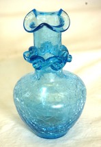 Crackle Hand Blown Art Glass Vase - $16.82