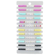 12pcs/set Shell Colorful Beads Bracelet For Women Men Multi-style Clay Beaded Ad - £26.16 GBP
