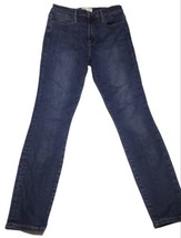 Frame Le High Skinny Crop Jeans Sulham Size 27 Mid Rise Stretch Modal Blue Logo - £27.92 GBP