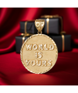 Gold WORLD IS YOURS DC Medal Pendant (10K Yellow, White, Rose gold) - $729.99