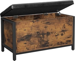 Ulsc80Bx, Industrial, Rustic Brown And Black, Flip Top Storage, Supports... - $142.93