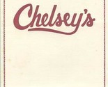 Chelsey&#39;s Restaurant Dinner Menu 1990&#39;s - £10.84 GBP