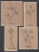 Stampin&#39; Up! Sweet Stems Wood Mounted Stamp Set (Set of 4 Stamps) Retired/Out - £11.00 GBP