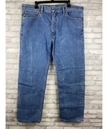 Levi&#39;s 505 Blue Denim Jeans 42 X 30 Straight Leg - $23.97