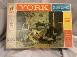 RARE Milton Bradley York 1500 Piece Puzzle #4 Playtime. Series 4335 - $21.78