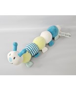 OBAIBI Caterpillar PLUSH BABY TOY 11&quot; Teal Green White Striped  - $24.30 CAD