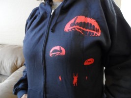 Interpol - Nero Paracadute Zip Intera Felpa con Cappuccio / Coulisse ~ N... - $34.86