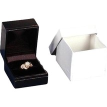 Ring Gift Box Black Faux Leather 1 3/4&quot; (Only 1 Box) - £4.55 GBP