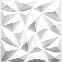 Dundee Deco 3D Wall Panels - Geometric Diamond Paintable White PVC Wall Paneling - £6.13 GBP+