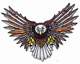 6 Embroidered Flying Eagle Patch P-381 Iron On Patches Eagles Biker Iron Sew On - £7.43 GBP