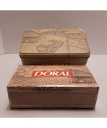Vintage DORAL Promotional Cigarette Tin and Stick Match Set - £14.25 GBP