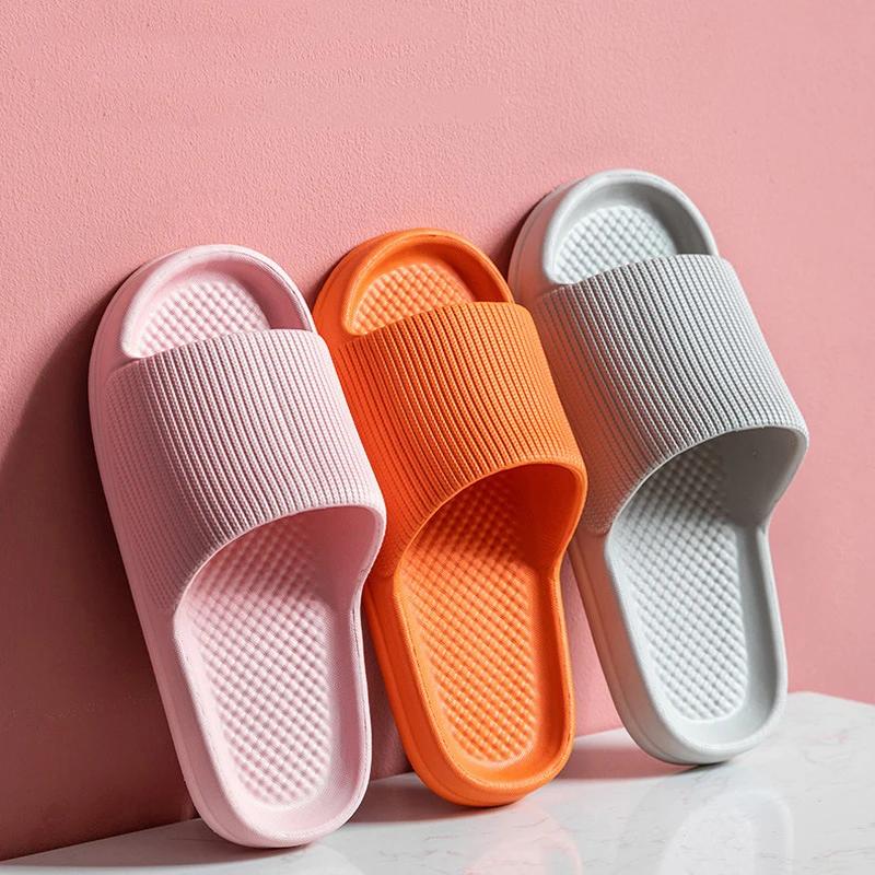 Summer Slippers Flip Flops Women Indoor Home Mute Shoes Soft-soled Shoes Cloud - £15.83 GBP