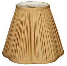 Royal Designs &quot;Bottom Scallop Gather Pleat Basic Lamp Shade, Antique Gold, 7&quot;&quot; x - £65.59 GBP+