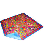 Tapestry Table cloth runner table throw square boho beaded embroidery Pa... - $46.04