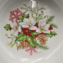 PF Limoges Christmas Holly Snowflake Holiday Limoges Bowl Hand Painted &amp;... - £15.45 GBP