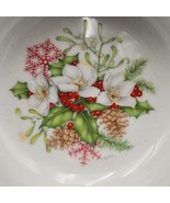 PF Limoges Christmas Holly Snowflake Holiday Limoges Bowl Hand Painted &amp;... - $27.06 CAD