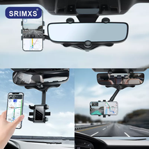 Rearview Mirror Phone Holder for Car Mount Phone and Gps Holder Universal Rotati - £50.96 GBP